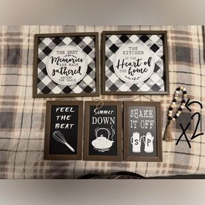 Rustic Kitchen and Dining Wall Art Set